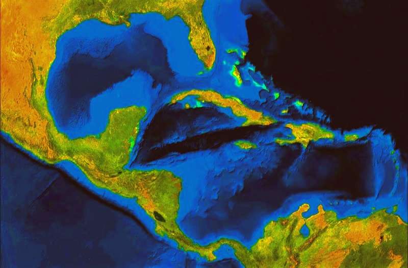 mapa fisico centroamerica mudo relieve