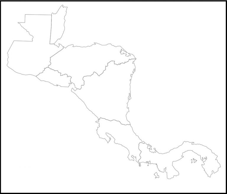 Mapa de Centroamérica | América Central | Político | Físico | Para Imprimir