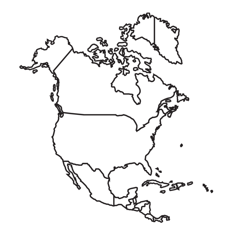 mapa norte america para imprimir